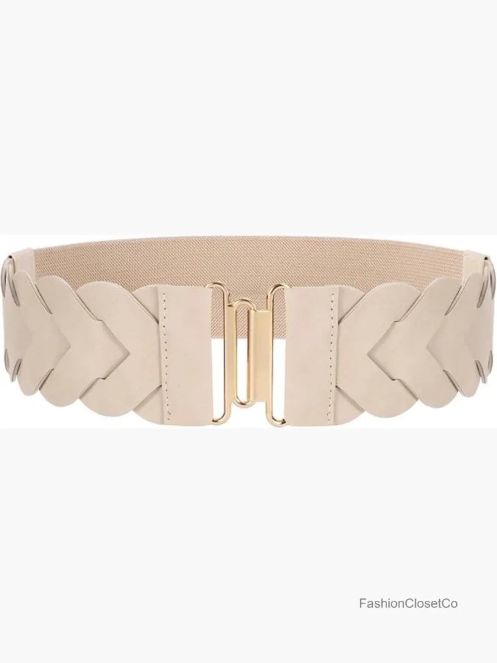 Vintage Stretchy Wide Waist Belt Braided Elastic Faux Leather Belt for Dresses